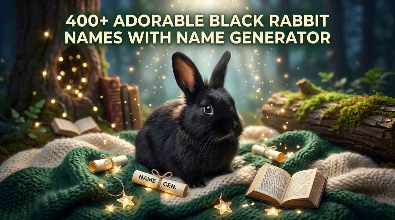 Adorable Black Rabbit Names With Name Generator