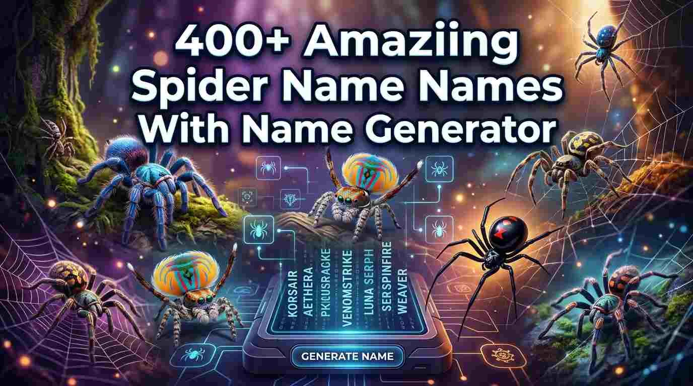 Amazing Spider Names With a Name Generator