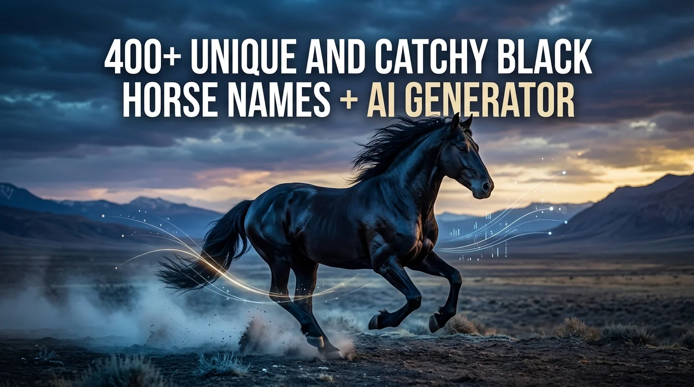 Striking and Catchy Black Horse Names + AI Generator