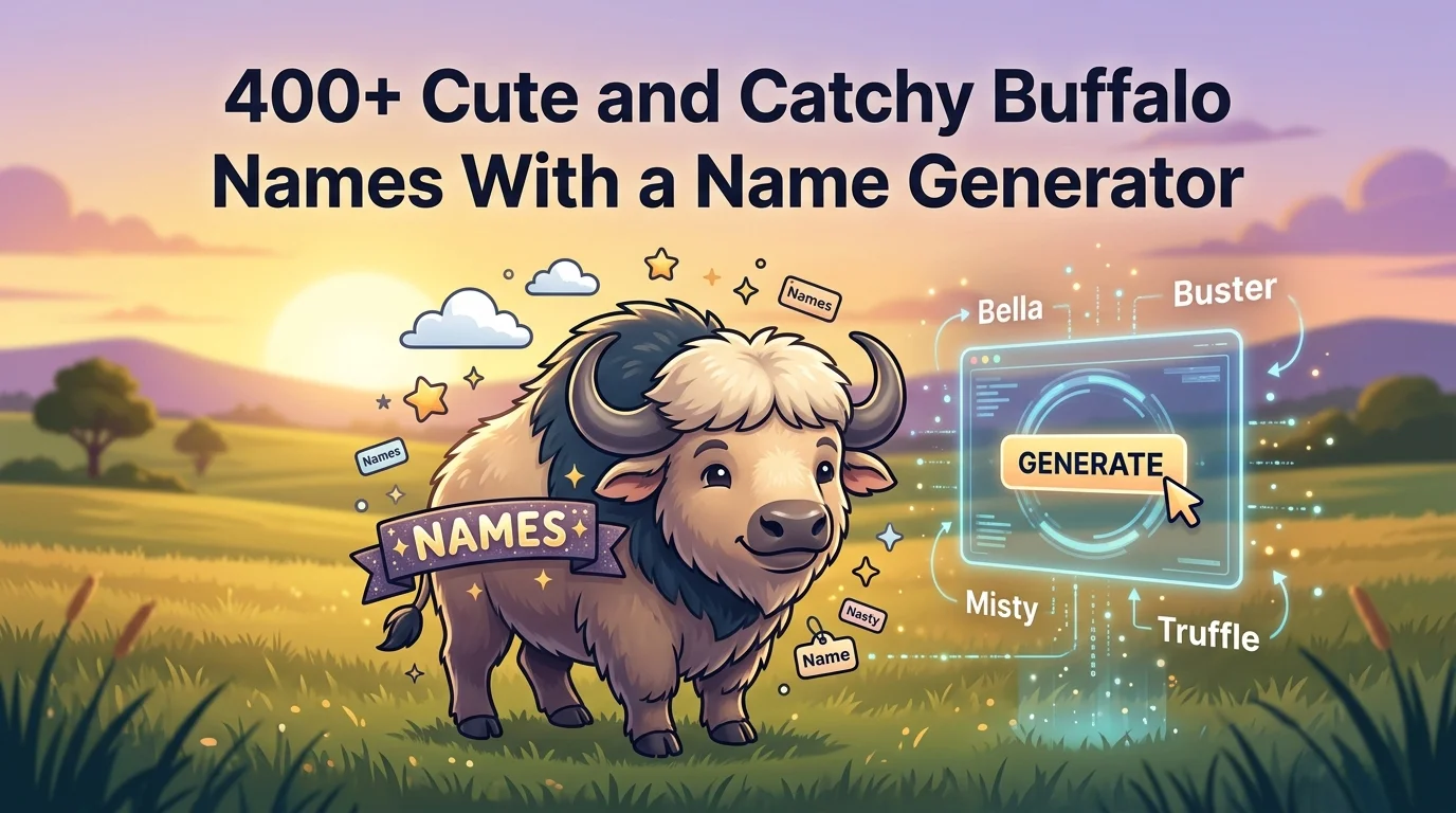 Cute and Catchy Buffalo Names With a Name Generator