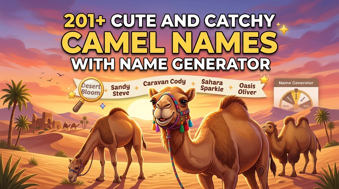 Cute and Catchy Camel Names With Name Generator