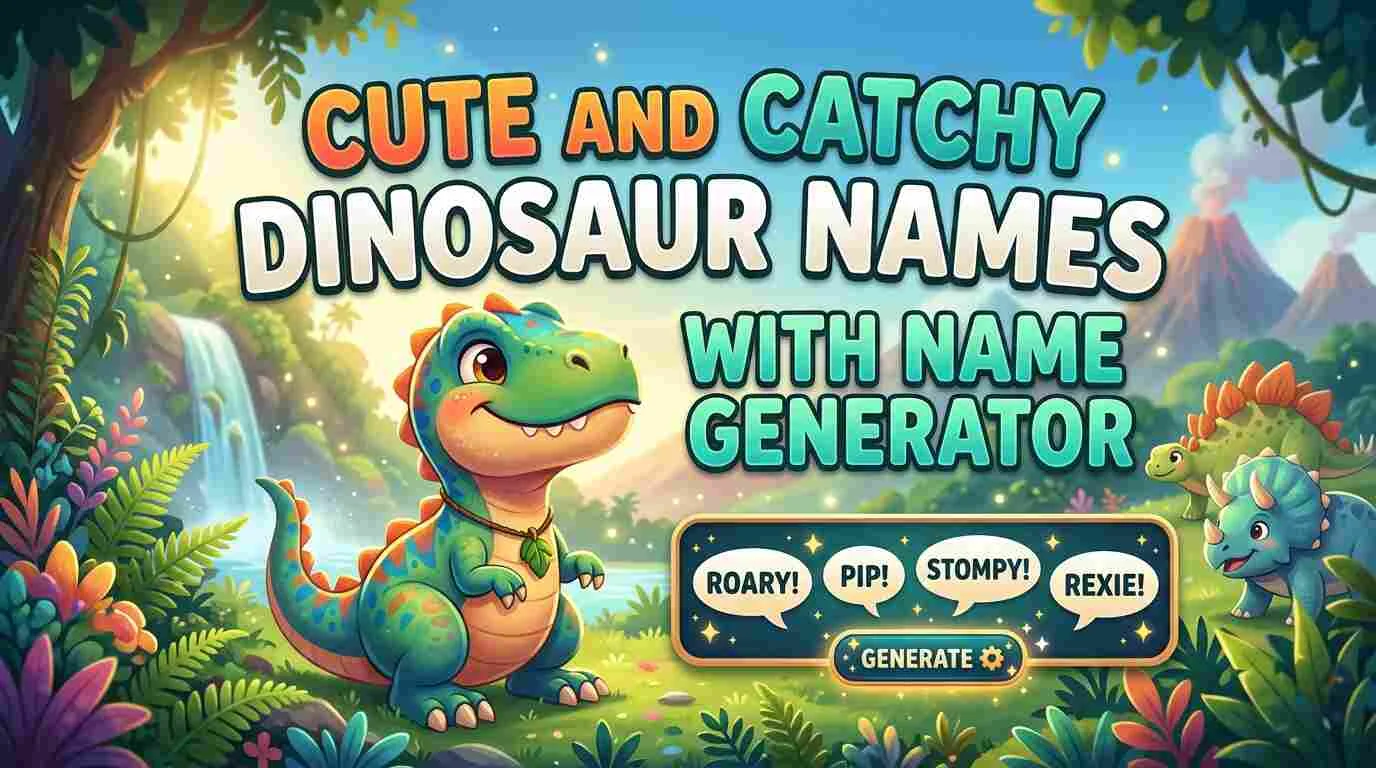 Cute and Catchy Dinosaur Names With Name Generator