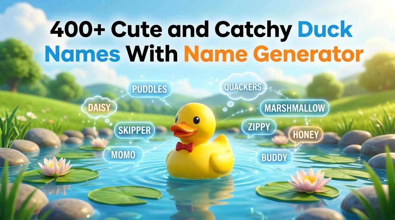Cute and Catchy Duck Names With Name Generator
