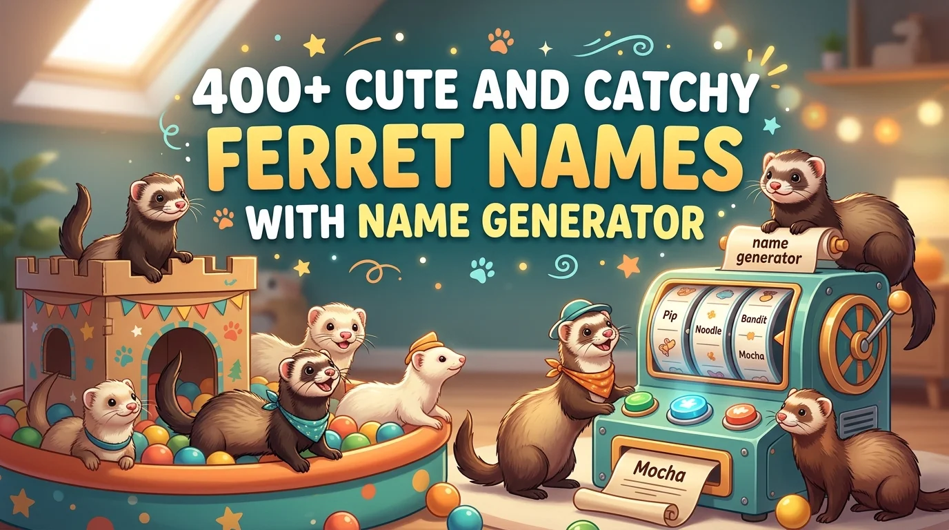 Cute and Catchy Ferret Names With Name Generator