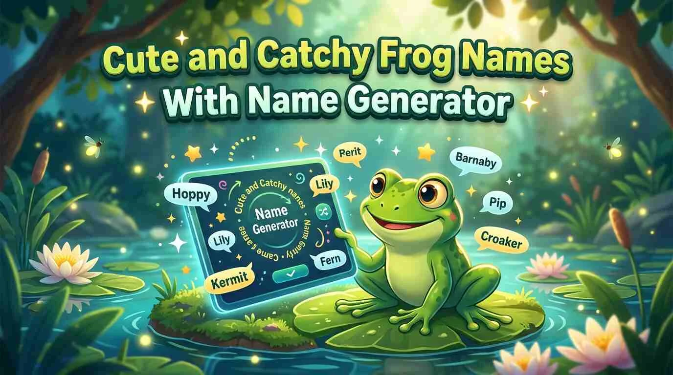 Cute and Catchy Frog Names With Name Generator