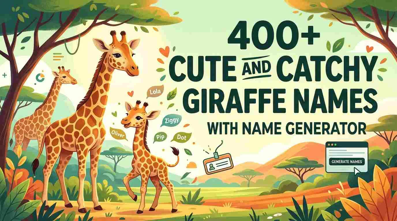 Cute and Catchy Giraffe Names With Name Generator