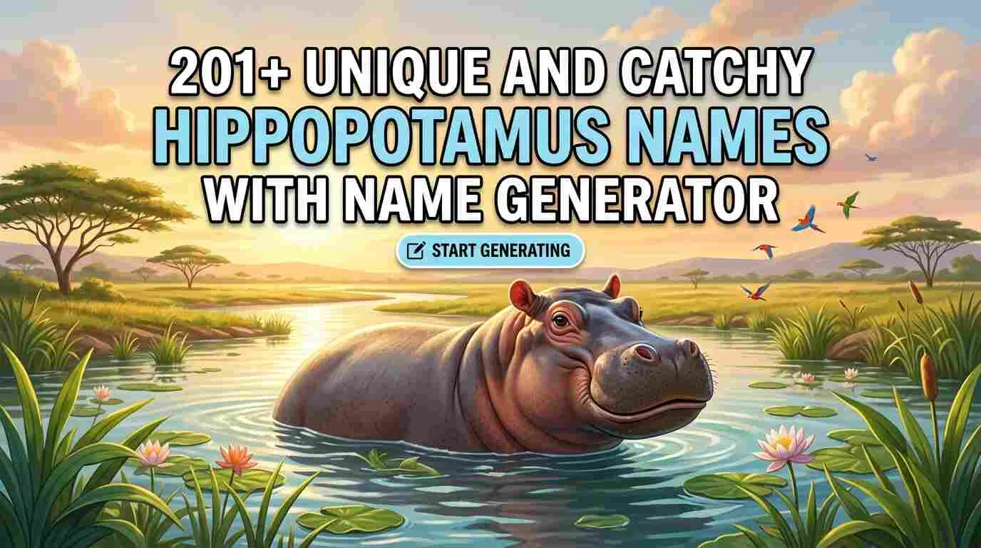 Unique and Catchy Hippopotamus Names With Name Generator