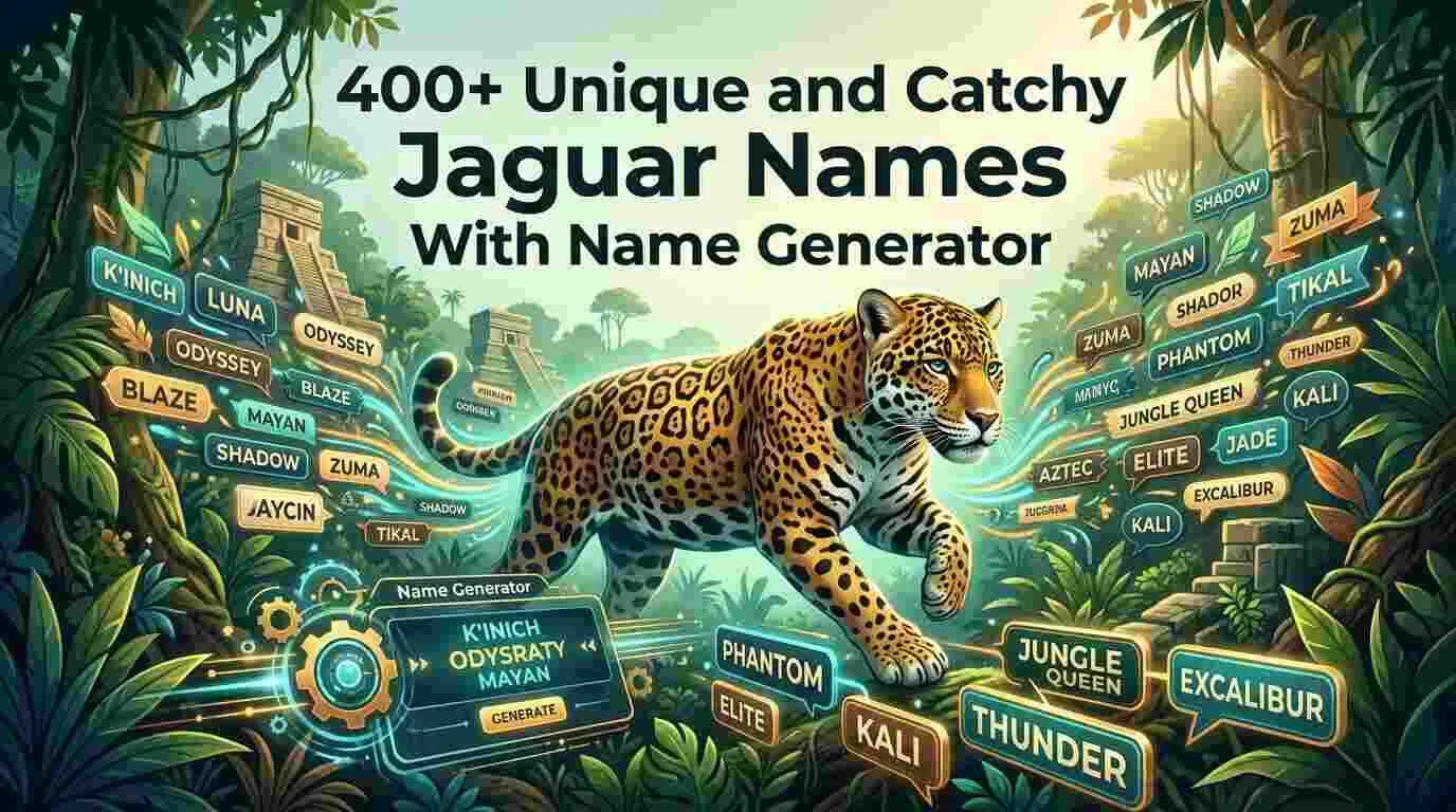 Fierce & Legendary Jaguar Names With Name Generator