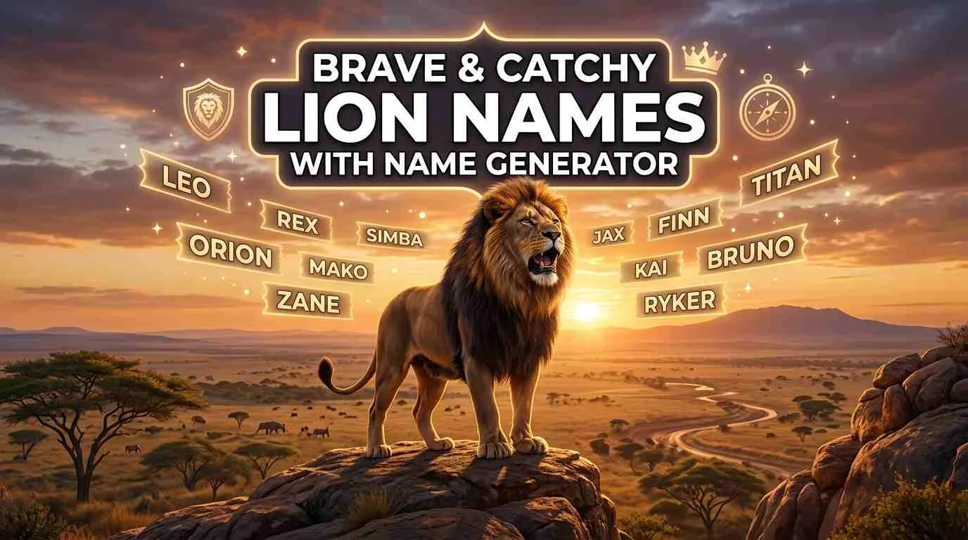 Catchy Lion Names With a Name Generator