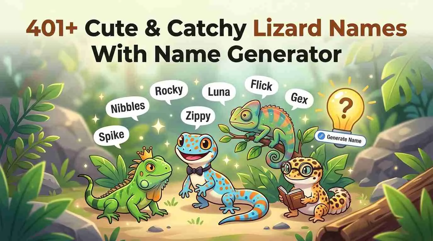 Cute & Catchy Lizard Names With Name Generator