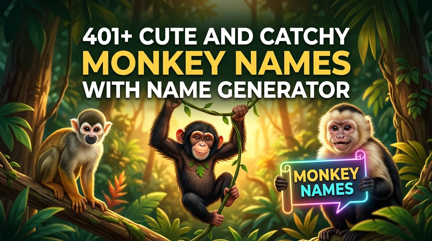 Cute and Catchy Monkey Names With Name Generator