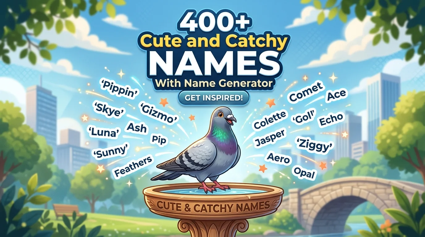Cute and Catchy Pigeon Names With Name Generator