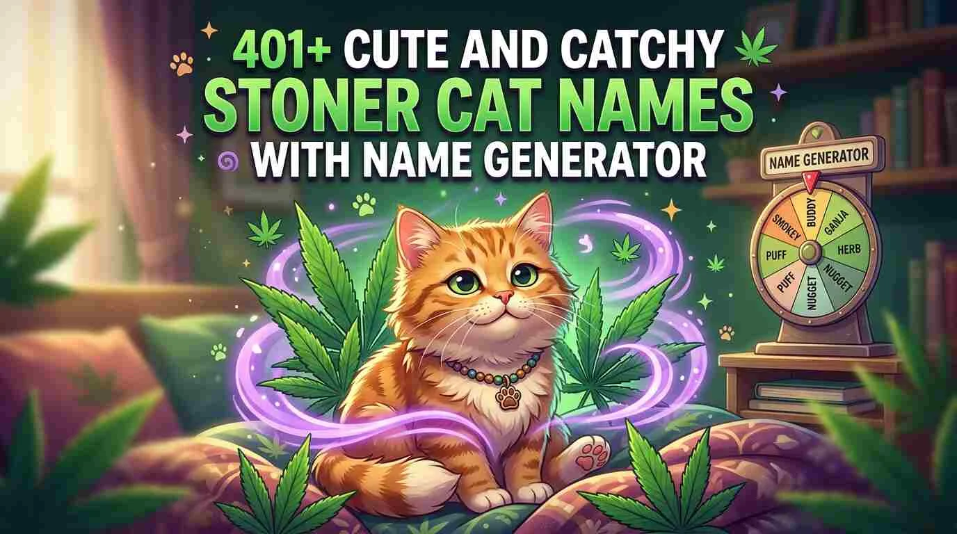 Cute and Catchy Stoner Cat Names With Name Generator