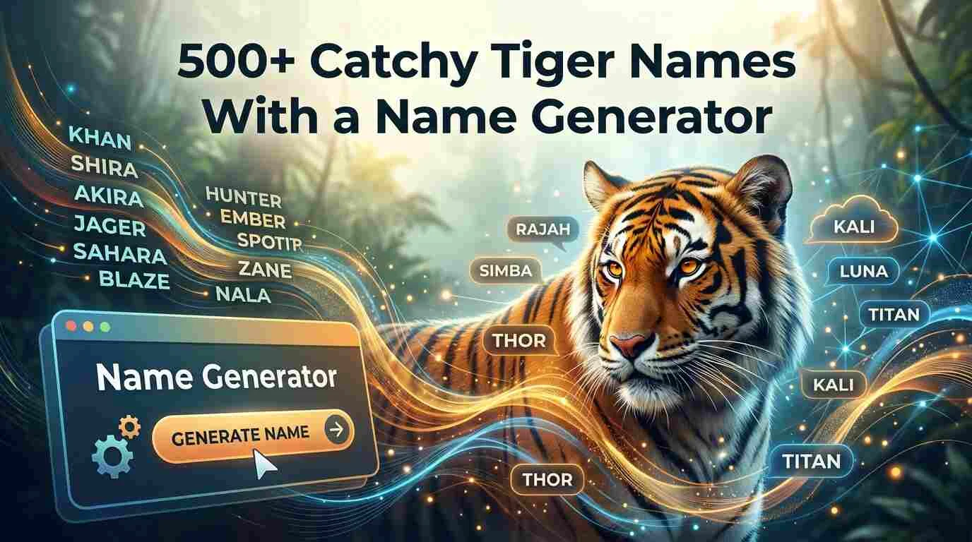 Catchy Tiger Names With a Name Generator