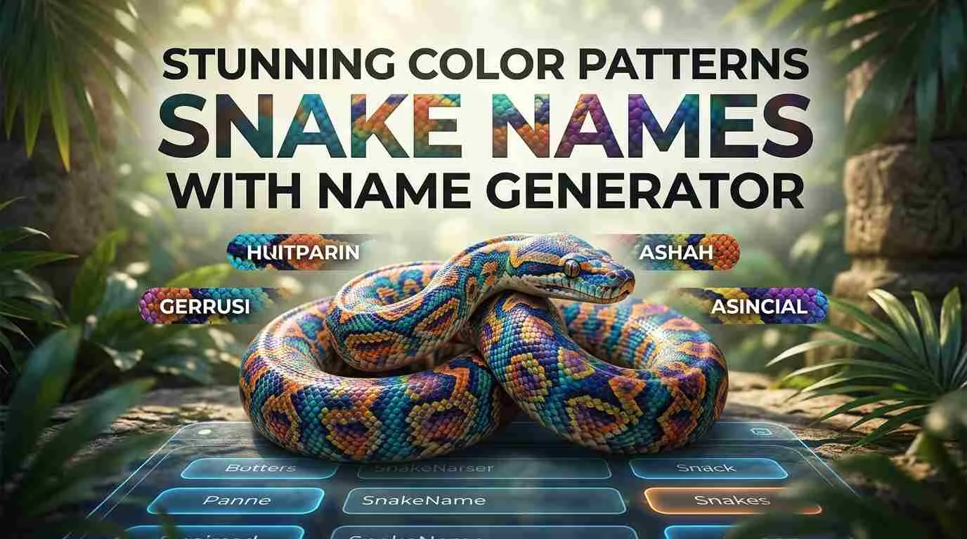 Stunning Color Patterns Snake Names With Name Generator