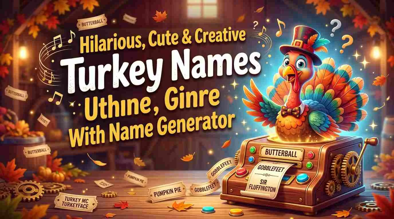 Hilarious Creative Turkey Names With Name Generator