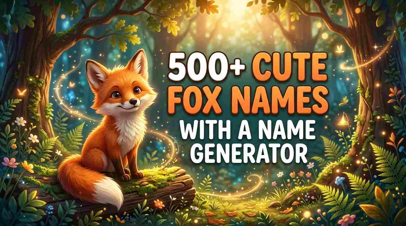 Cute Fox Names With a Name Generator