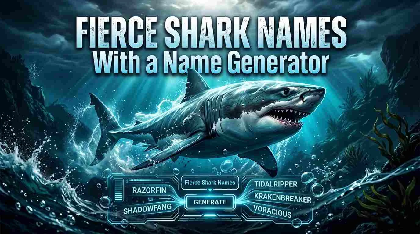 Fierce Shark Names With a Name Generator
