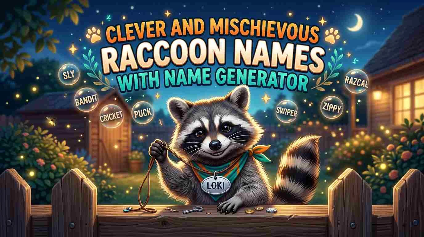 Mischievous Raccoon Names With Name Generator