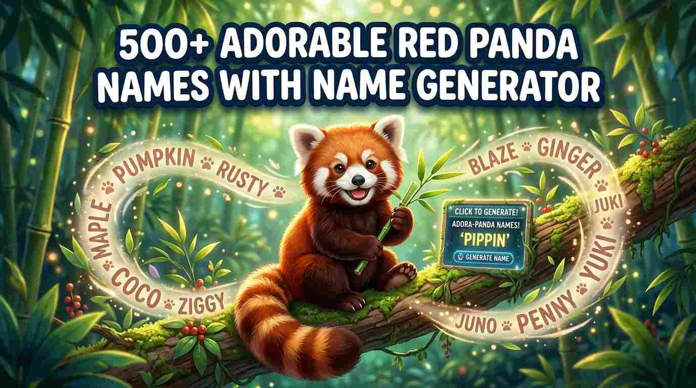 Adorable Red Panda Names With Name Generator