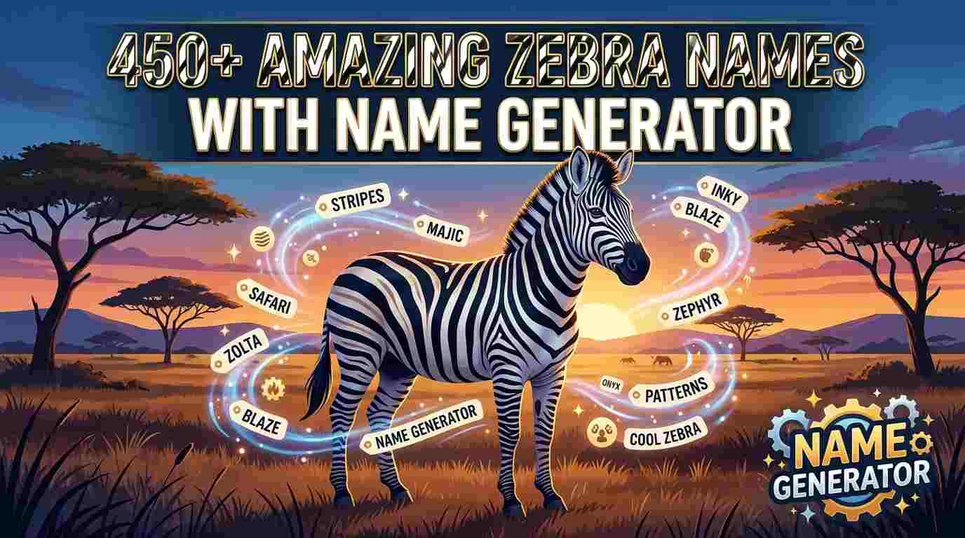Amazing Zebra Names With Name Generator