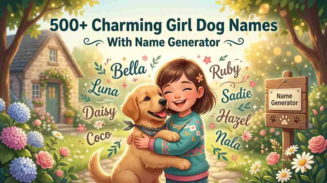 Charming Girl Dog Names With Name Generator
