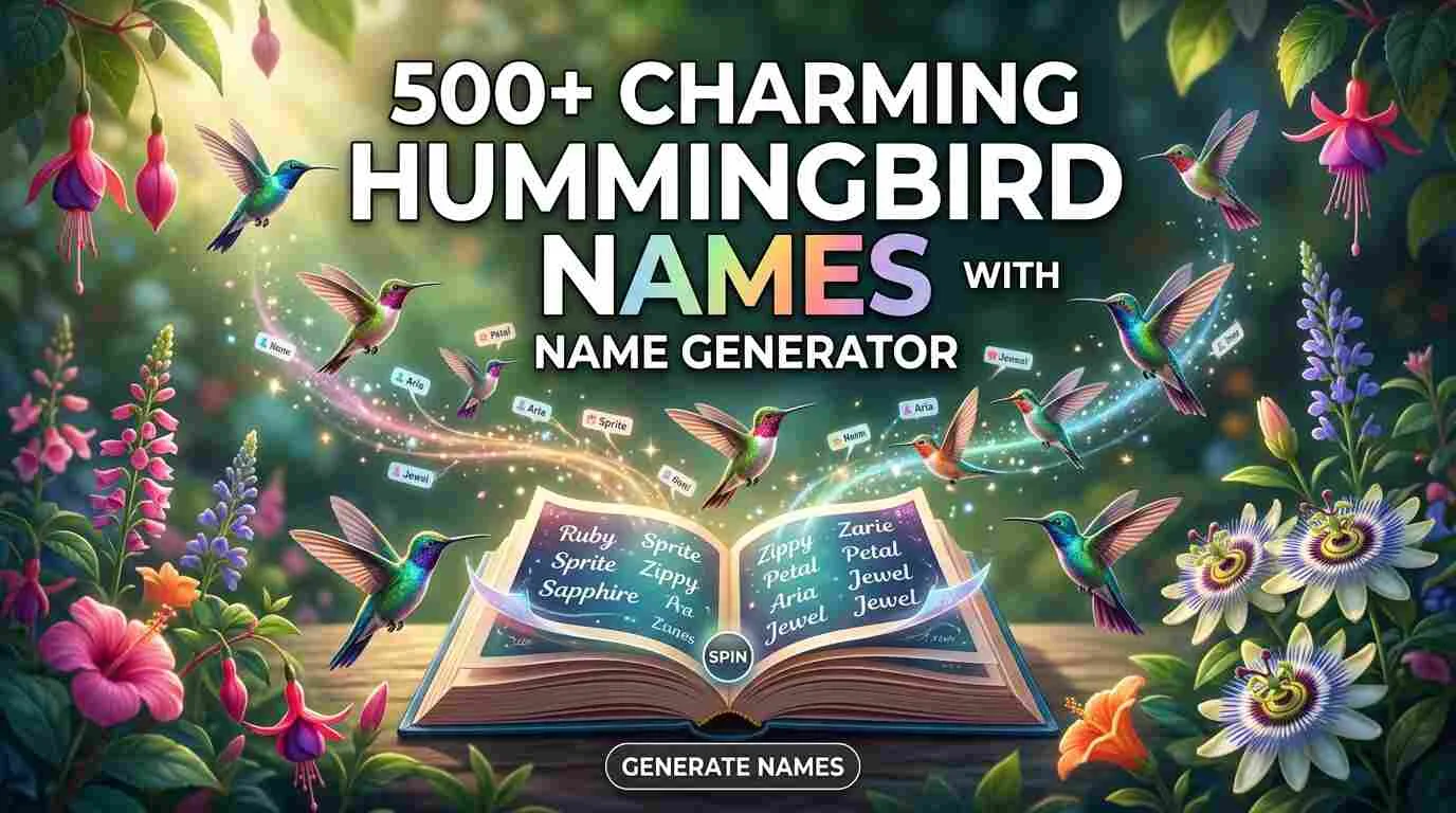 Charming Hummingbird Names With Name Generator