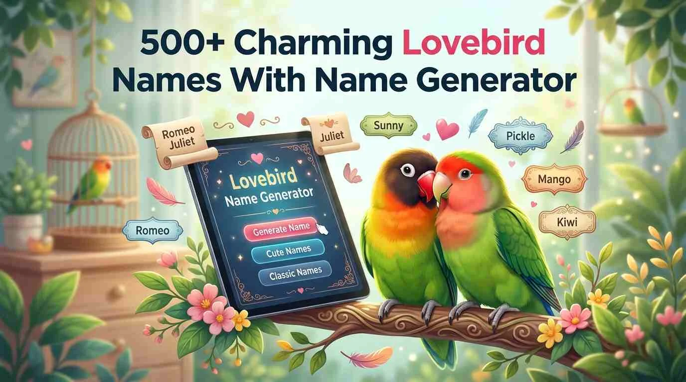 Charming Lovebird Names With Name Generator