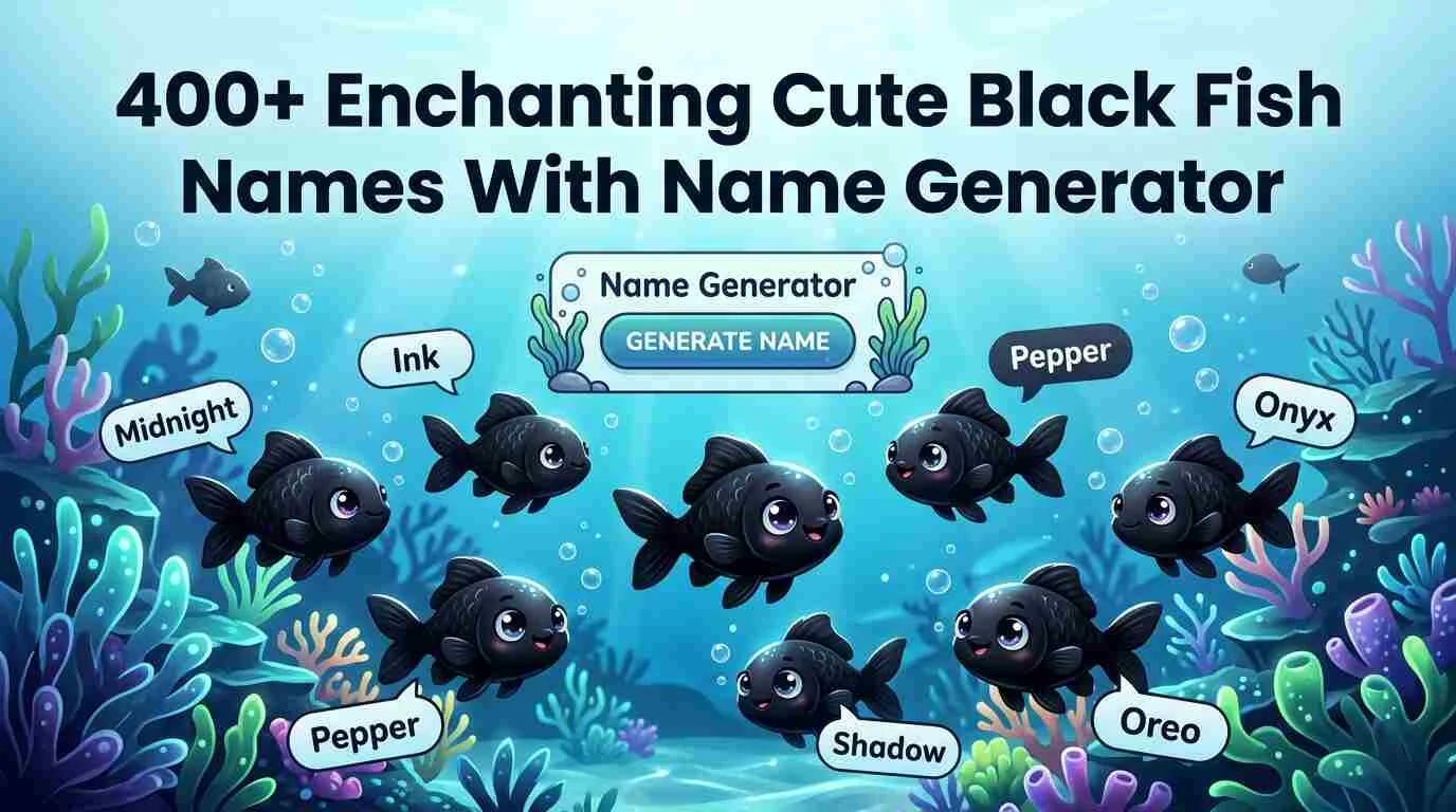 Cute Black Fish Names With Name Generator