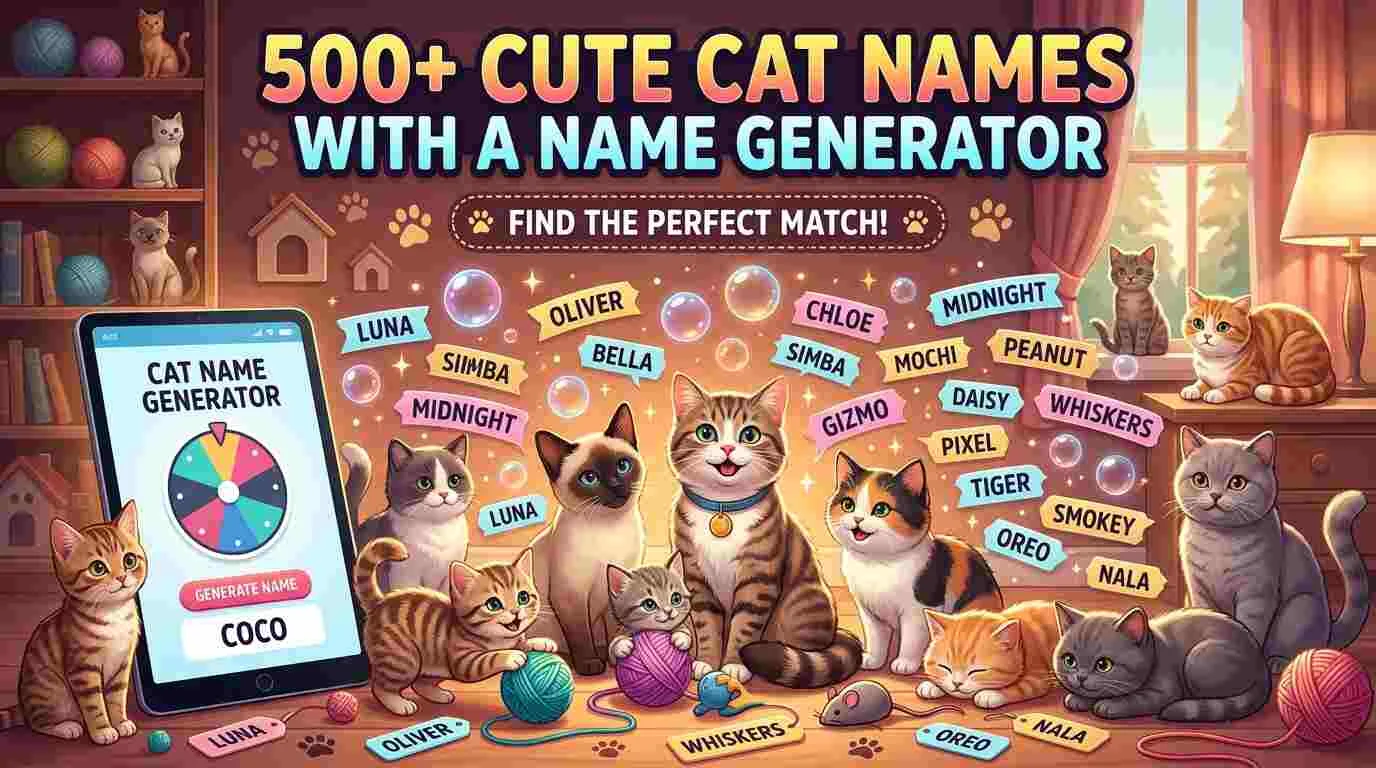 Cute Cat Names With a Name Generator