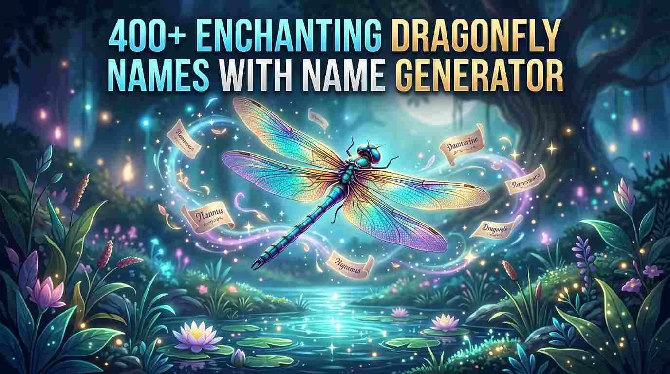 Enchanting Dragonfly Names With Name Generator