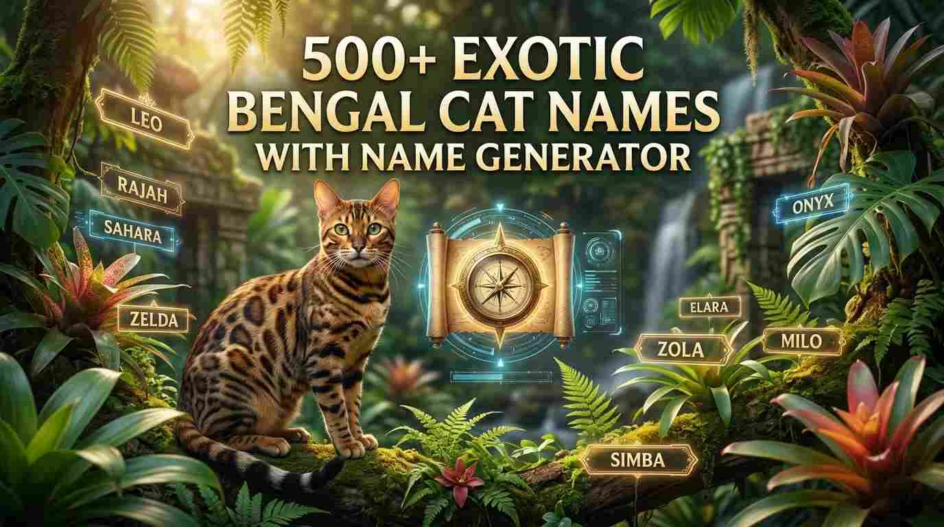 Exotic Bengal Cat Names With Name Generator