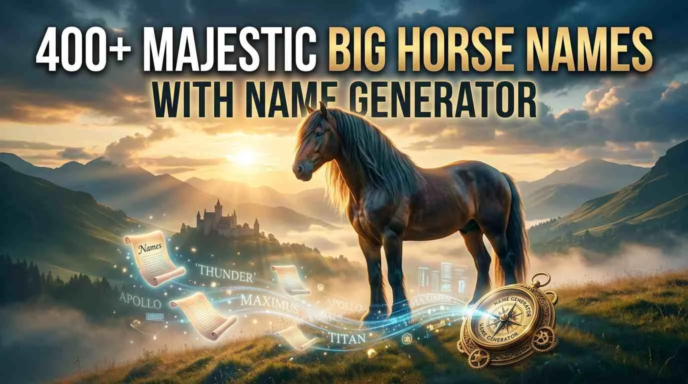 Majestic Big Horse Names With Name Generator
