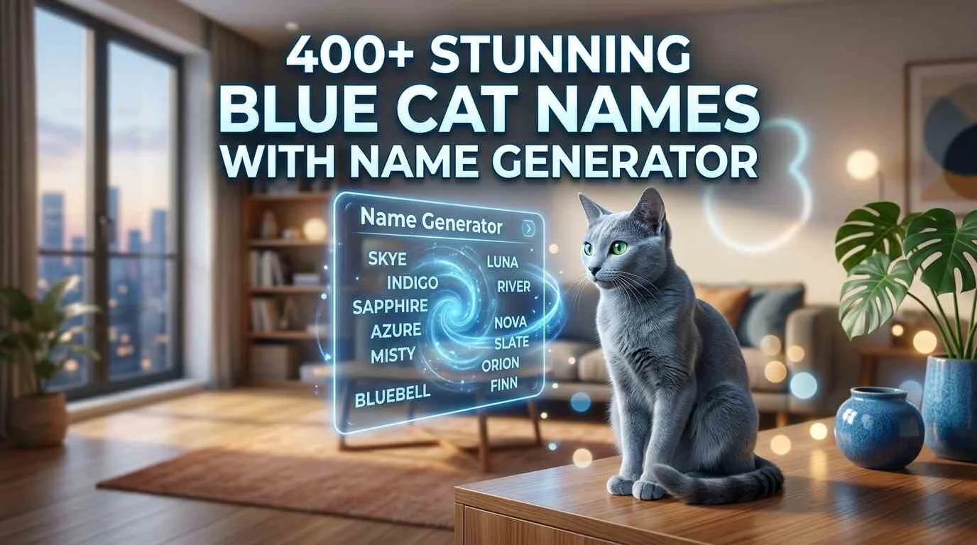 Stunning Blue Cat Names With Name Generator