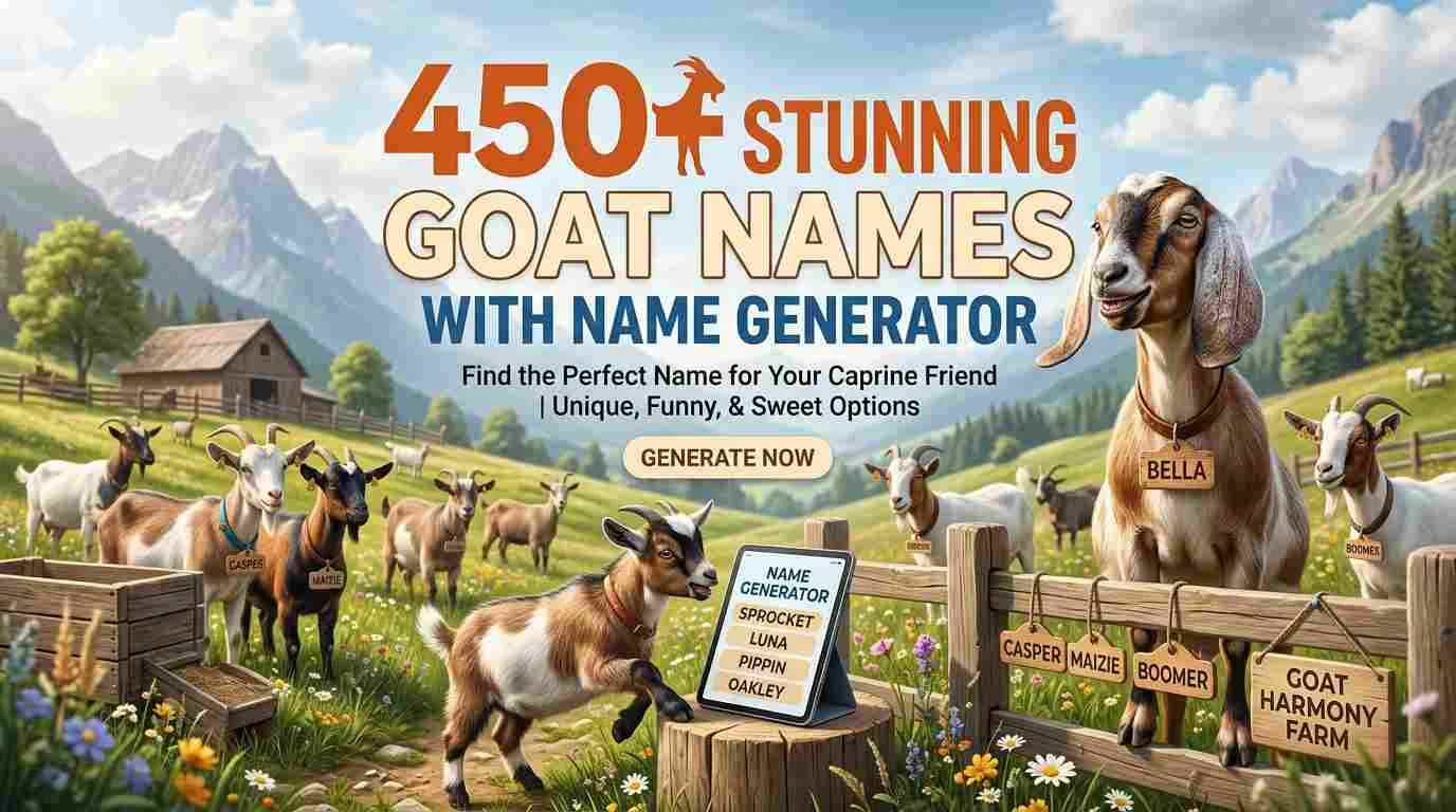 Stunning Goat Names With Name Generator